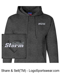 Champion Adult Powerblend Hooded Sweatshirt Design Zoom